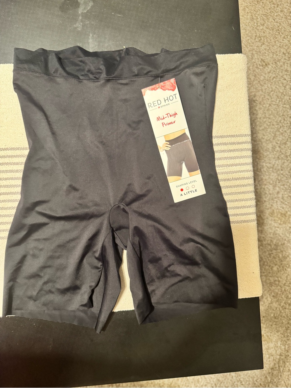 Black Mid-Thigh Shaping Shorts